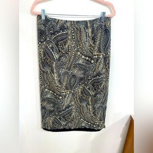 Vintage paisley midi skirt